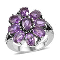 Thai Black Spinel Ring in Stainless Steel (Size 10.0) 4.90 ctw - Sticky add to cart bar