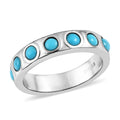 Sleeping Beauty Turquoise Band Ring in Stainless Steel (Size 10.0) 0.80 ctw - Sticky add to cart bar