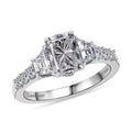 IGI Certified 950 Platinum Radiant Cut Luxuriant Lab Grown Diamond (E-F, VS) Halo Ring (Size 10.0) 2.00 ctw - Sticky add to cart bar