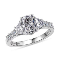 IGI Certified 950 Platinum Radiant Cut Luxuriant Lab Grown Diamond (E-F, VS) Halo Ring (Size 10.0) 2.00 ctw