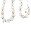 White Baroque Freshwater Pearl Necklace in Rhodium Over Sterling Silver (18 Inches) - Sticky add to cart bar