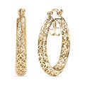 Mirage Collection Hoop Earrings in 10K White Gold 2.80 Grams - Sticky add to cart bar