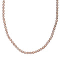 Pink Freshwater Pearl Oval Shape Necklace in 18K Vermeil Yellow Gold Over Sterling Silver 18 Inches - Sticky add to cart bar