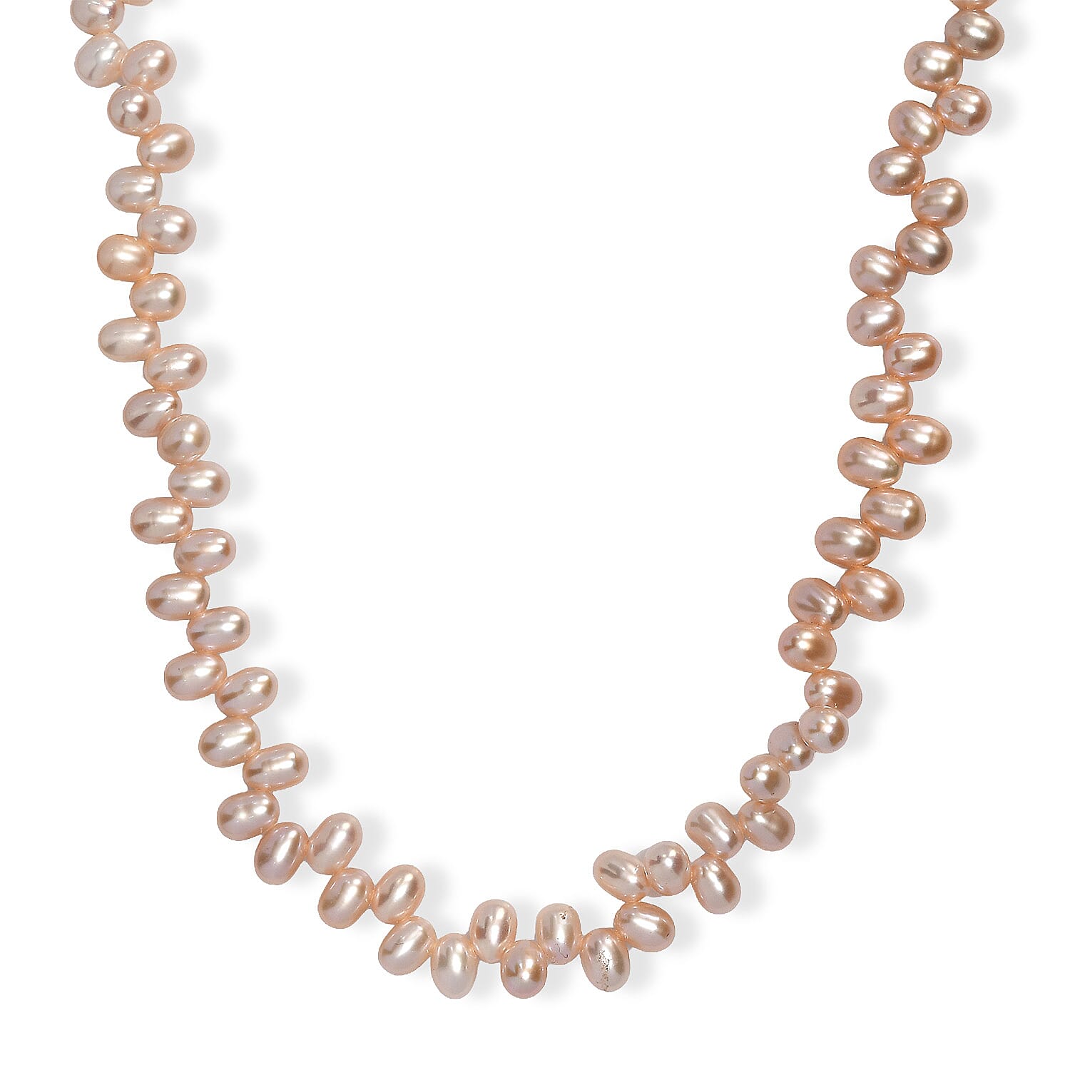Pink Freshwater Pearl Fancy Necklace in 18K Vermeil Yellow Gold Over Sterling Silver 18 Inches