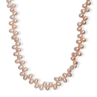 Pink Freshwater Pearl Fancy Necklace in 18K Vermeil Yellow Gold Over Sterling Silver 18 Inches
