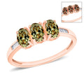 AAA Turkizite and Diamond 1.62 ctw Ring in 18K Vermeil Rose Gold Over Sterling Silver (Size 10.0) - Sticky add to cart bar