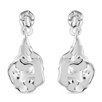 Nugget Earrings in 10K White Gold 2 Grams