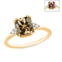 Luxoro Premium Mangoro Aquamarine, Ouro Fino Rubellite and G-H I2 Diamond 2.11 ctw Ring in 10K White Gold