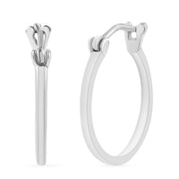 Hoop Earrings in 10K White Gold 2.90 Grams