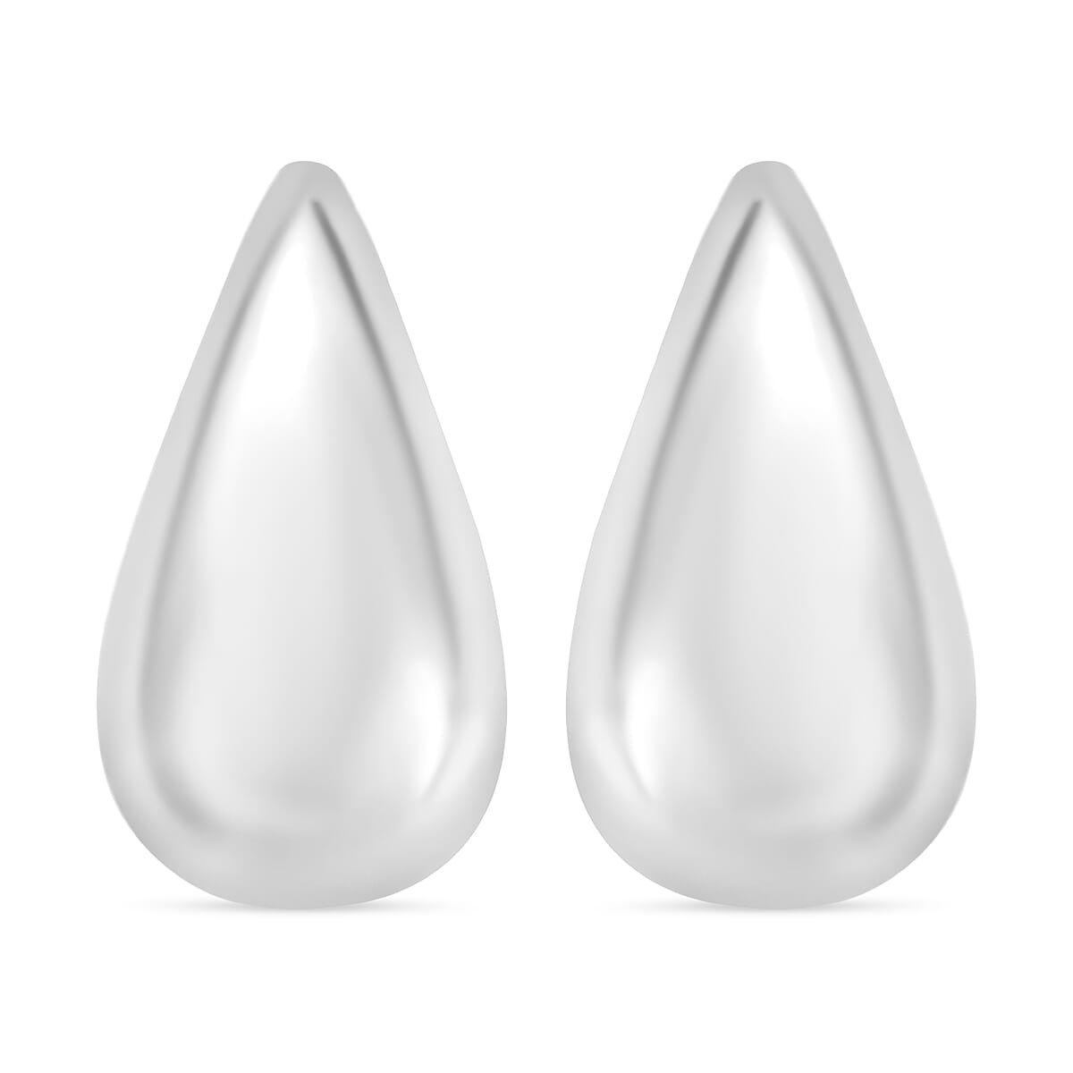 Raindrop Earrings in Rhodium Over Sterling Silver 6 Grams
