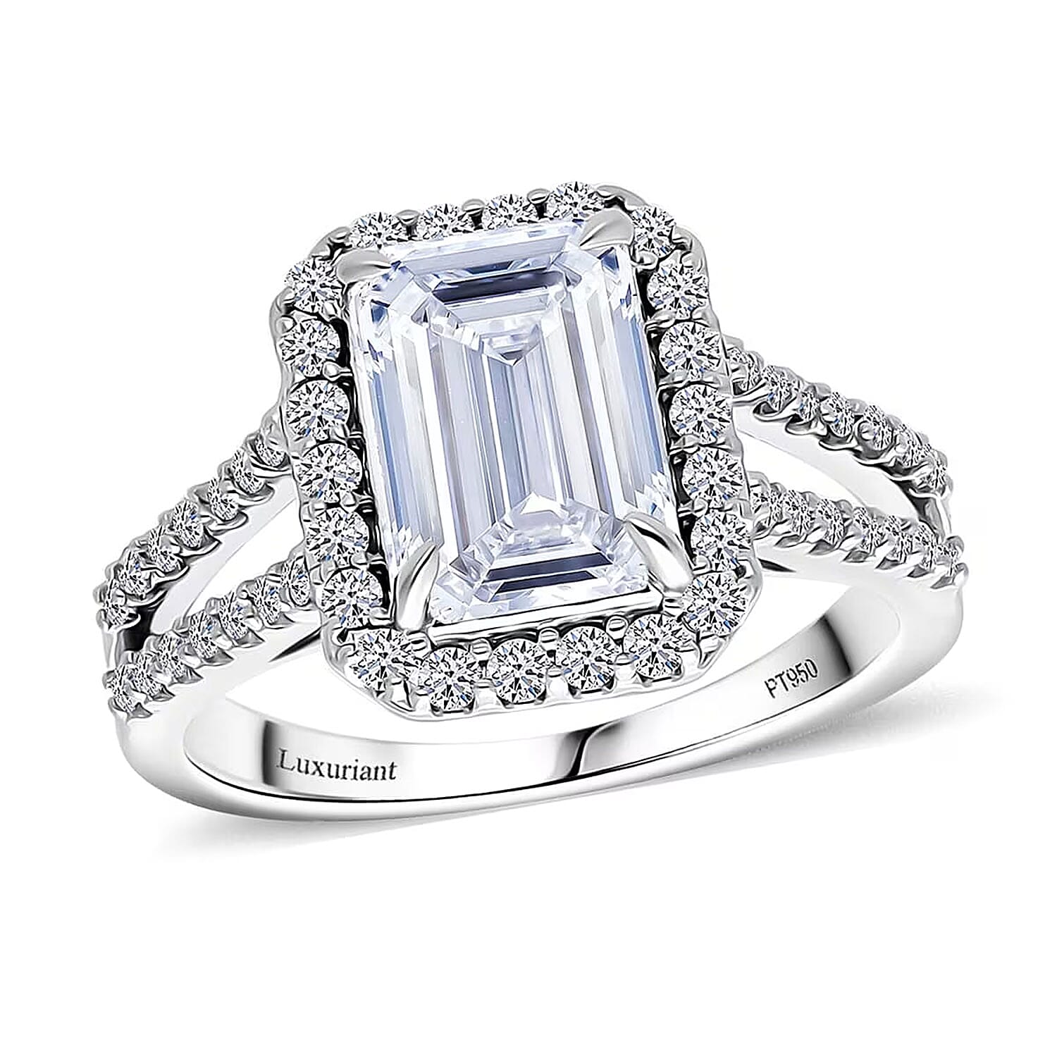 IGI Certified Luxuriant Lab Grown Diamond E-F VS 3.33 ctw Ring in 950 Platinum (Size 6.0)