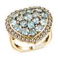 Karis Betroka Blue Apatite and White Zircon 3.60 ctw Ring in 18K YG Plated - Sticky add to cart bar