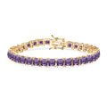 Premium African Amethyst 22.10 ctw Tennis Bracelet in Rhodium Over Sterling Silver (7.25 In) - Sticky add to cart bar