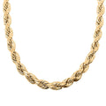 9mm 8-sided Diamond-cut Rope Chain Necklace in 10K Yellow Gold 34.63 Grams 28 Inches - Sticky add to cart bar