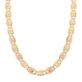 5.0mm Valentino Chain Necklace in 10K Yellow, Rose and White Gold 11.4 Grams 20 Inches - Sticky add to cart bar