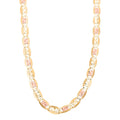 5mm Valentino Chain Necklace in 14K Yellow, Rose and White Gold 13.5 Grams 20 Inches - Sticky add to cart bar