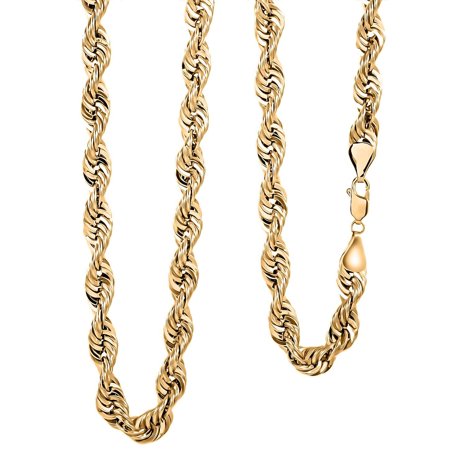 8mm Super Shiny Chain Necklace in 10K Yellow Gold 32.50 Grams 24 Inches