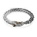 Bali Legacy 22K Vermeil YG Over and Sterling Silver Dragon Men's Bracelet (7.50 In) (47.19 g) - Sticky add to cart bar