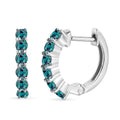 Narsipatnam Alexandrite Hoop Earrings in Rhodium Over Sterling Silver 1.01 ctw - Sticky add to cart bar