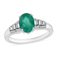 Luxoro AAA Kagem Zambian Emerald and G-H I2 Diamond Ring in 14K White Gold (Size 10.0) 1.50 ctw - Sticky add to cart bar