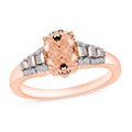 Luxoro Premium Marropino Morganite and G-H I2 Diamond Ring in 14K White Gold (Size 10.0) 1.50 ctw - Sticky add to cart bar