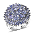 D'Joy Shades of Fire Opal 3.85 ctw Ring in Rhodium Over Sterling Silver (Size 10.0) - Sticky add to cart bar