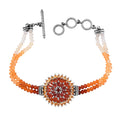 D'Joy Shades of Fire Opal 19.20 ctw Bracelet in Rhodium Over Sterling Silver (6.50-8.0In) - Sticky add to cart bar