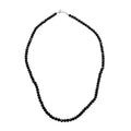 Thai Black Spinel 55.00 ctw Beaded Necklace 18 Inches in Sterling Silver - Sticky add to cart bar