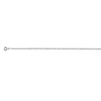 Rhodium Over Sterling Silver Chain Necklace (18 Inches) (2.40 g)