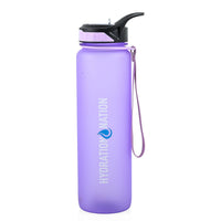 Hydration Nation 32oz Water Bottle with Straw - Purple
