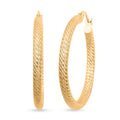 10K Yellow Gold 3x36.4mm Miligreen Hoop Earrings 3.60 Grams - Sticky add to cart bar