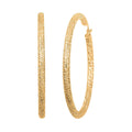 10K Yellow Gold 3x46mm Miligreen Hoop Earrings 4.30 Grams - Sticky add to cart bar