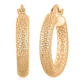 10K Yellow Gold 4x22.8mm Miligreen Hoop Earrings 3.20 Grams - Sticky add to cart bar