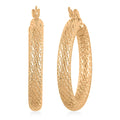 10K Yellow Gold 4x28mm Miligreen Hoop Earrings 3.90 Grams - Sticky add to cart bar