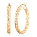 10K Yellow Gold 4x38mm Miligreen Hoop Earrings 4.8 Grams - Sticky add to cart bar