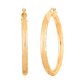 Pipe Diamond-cut 3x34.8mm Hoop Earrings in 10K Yellow Gold 1.90 Grams - Sticky add to cart bar