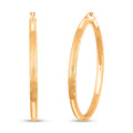 Pipe Diamond-cut 3x45.5mm Hoop Earrings in 10K Yellow Gold 2.60 Grams - Sticky add to cart bar