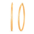 Pipe Diamond-cut 3x55mm Hoop Earrings in 10K Yellow Gold 3.2 Grams - Sticky add to cart bar