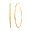 Pipe Diamond-cut 2x44.4mm Hoop Earrings in 10K Yellow Gold 1.9 Grams - Sticky add to cart bar