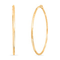 Pipe Diamond-cut 2x54.65mm Hoop Earrings in 10K Yellow Gold 2.4 Grams - Sticky add to cart bar