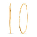 Pipe Diamond-cut 2x65mm Hoop Earrings in 10K Yellow Gold 2.8 Grams - Sticky add to cart bar