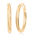 Pipe Plain 4x35mm Hoop Earrings in 10K Yellow Gold 3.1 Grams - Sticky add to cart bar