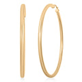 Pipe Plain 3x54.5mm Hoop Earrings in 10K Yellow Gold 3.4 Grams - Sticky add to cart bar