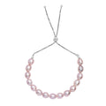 Lavender Pearl Bracelet in Rhodium Over Sterling Silver (10.50 In) - Sticky add to cart bar