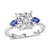 Lab Grown Diamond & Ceylon Blue Sapphire
