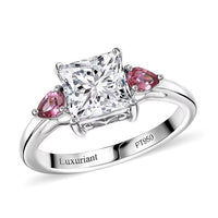 Luxuriant Lab Grown Diamond E-F VS and Ceylon Blue Sapphire 2.40 ctw Solitaire Ring in 950 Platinum