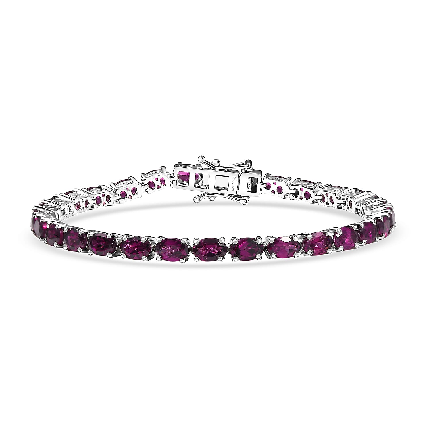 Epic Deal Orissa Rhodolite Garnet 16.30 ctw Bracelet in Rhodium Over Sterling Silver (7.25 In)