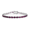 Epic Deal Orissa Rhodolite Garnet 16.30 ctw Bracelet in Rhodium Over Sterling Silver (7.25 In) - Sticky add to cart bar