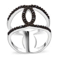 Thai Black Spinel Classic Ring in Rhodium Over Sterling Silver - Sticky add to cart bar