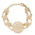 Polki Diamond 2.50 ctw Royal Medallion Bracelet in 18K Vermeil Yellow Gold Over Sterling Silver (7.25 In) - Sticky add to cart bar
